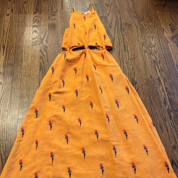 Farm Rio Parrot Halter Maxi Dress Small - Picture 6 of 9